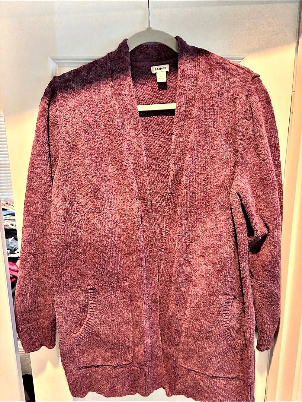 L.L.Bean Women's Cardigan Purple Size 2X Like New
